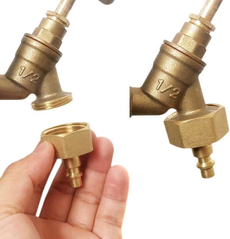 YELUN RV Winterize Sprinkler Systems Blowout Plug Quick Connect Air Compressor 1/4" Adapter | Fits Garden Hose 3/4" Threading Water Blowout Adapter Fitting for RV, Camper and Sprinkler Systems - Image 4